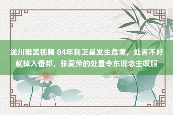 泷川雅美视频 84年我卫星发生危境，处置不好就掉入番邦，张爱萍的处置令东说念主叹服